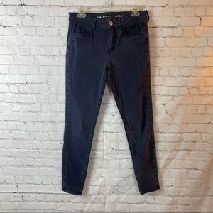 [American Eagle] Hi-Rise Navy Blue Jeggings